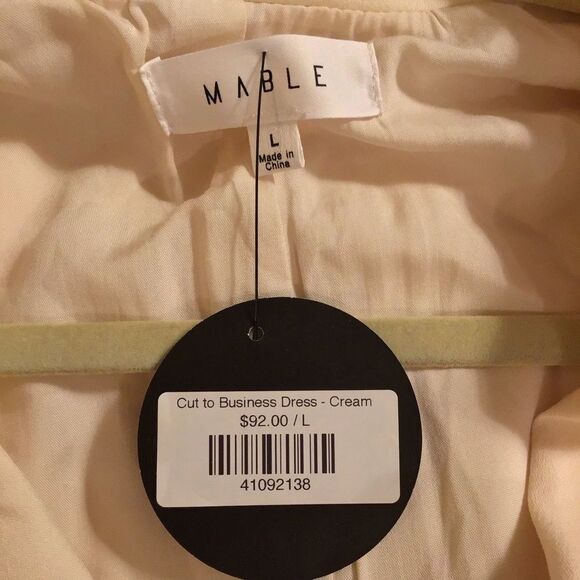 NWT Mable Cut to Business Cream Dress - Picture 6 of 8
